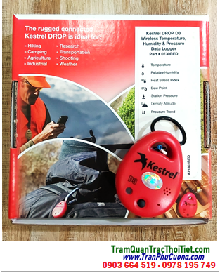 Kestrel DROP D3 Wireless, Máy đo vi khí hậu quan trắc thời tiết Kestrel DROP D3 Wireless Temperature, Humidity & Pressure Data Logger, Xuất xứ Mỹ (USA)